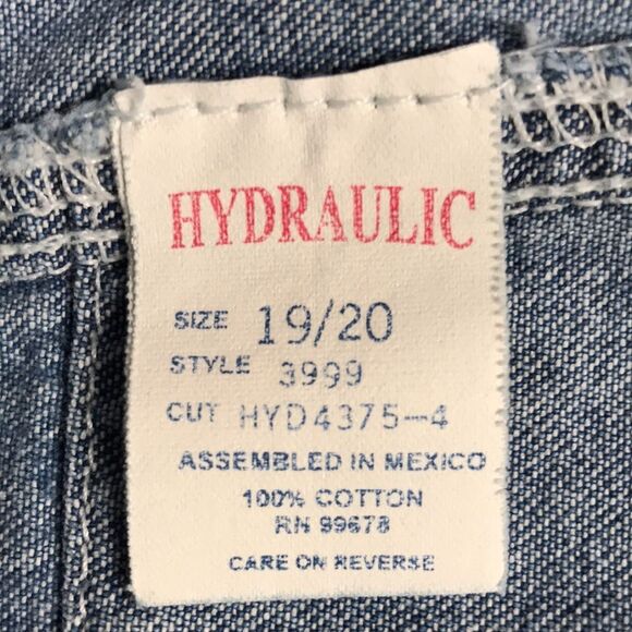 HYDRAULIC Baggy Utility Cargo Jeans Size 19/20 Wide Leg‎ Flare Denim 80s 90s VTG - Picture 8 of 15